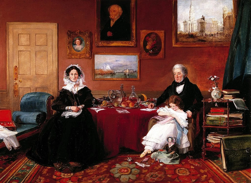 La famiglia Langford nel loro salotto
